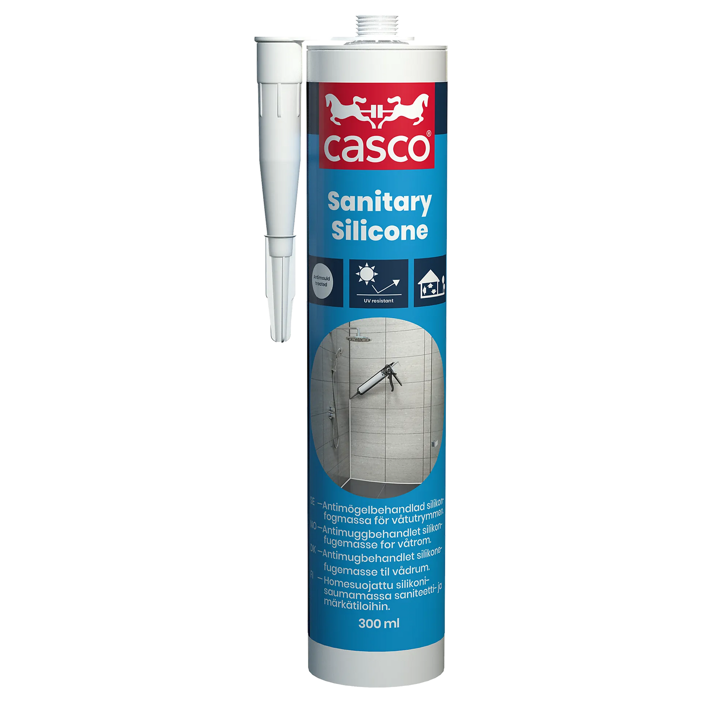 SILIKON SANITARY BROWN 300 ML CASCO VÅTROMSSILIKON