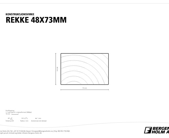 FURU 48X073 CUIMP LEKT KL1 LEKT REKKE CU-IMPREGNERT