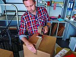 EMBALL.TAPE STØYSVAK 66MX50MM BRUN TESA STANDARD AVRULLBAR P