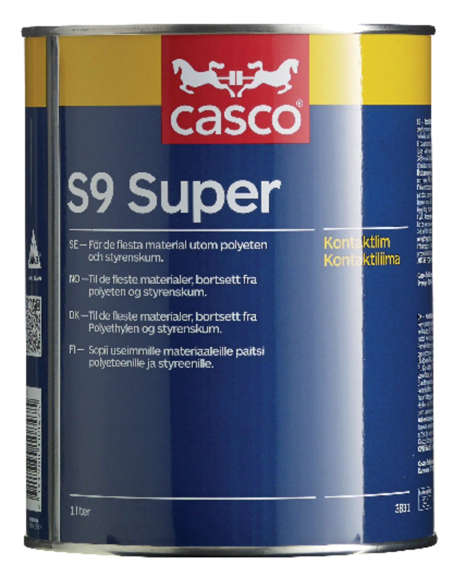 KONTAKTLIM CASCO S9 SUPER 1 L LØSEMIDDELBASERT