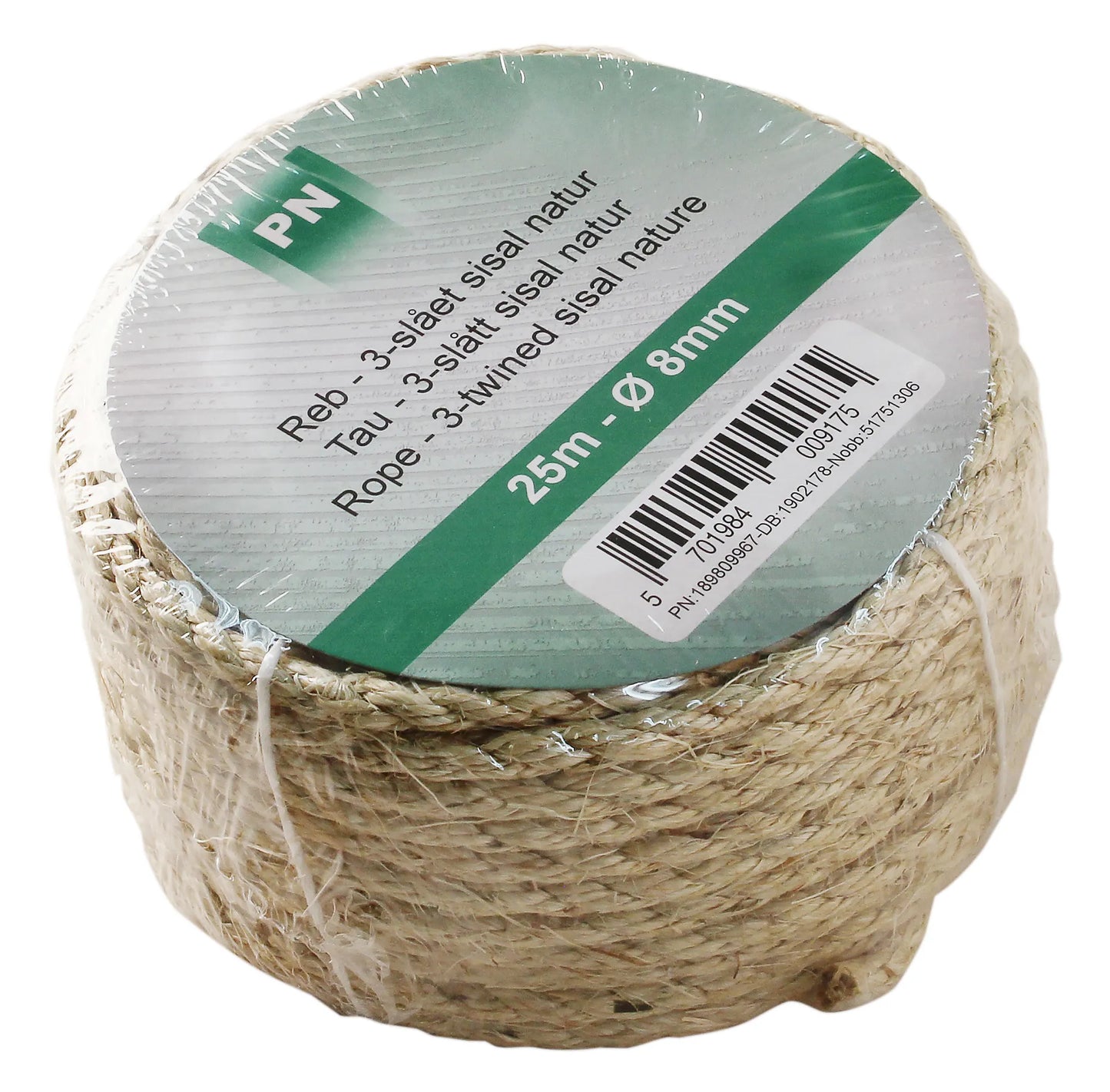SISALTAU 3-SLÅTT Ø8/25M