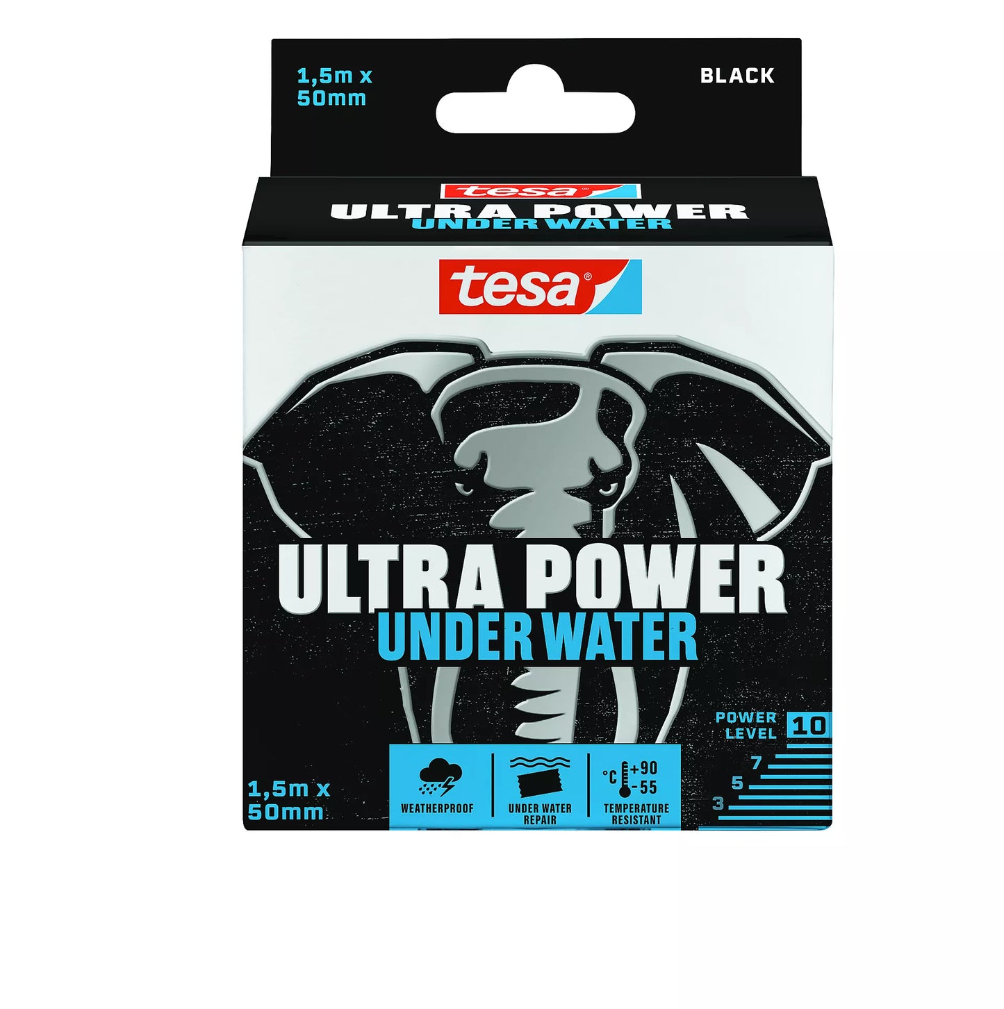 REPARASJONSTAPE 1.5MX50MM SORTULTRA POWER UNDER WATER