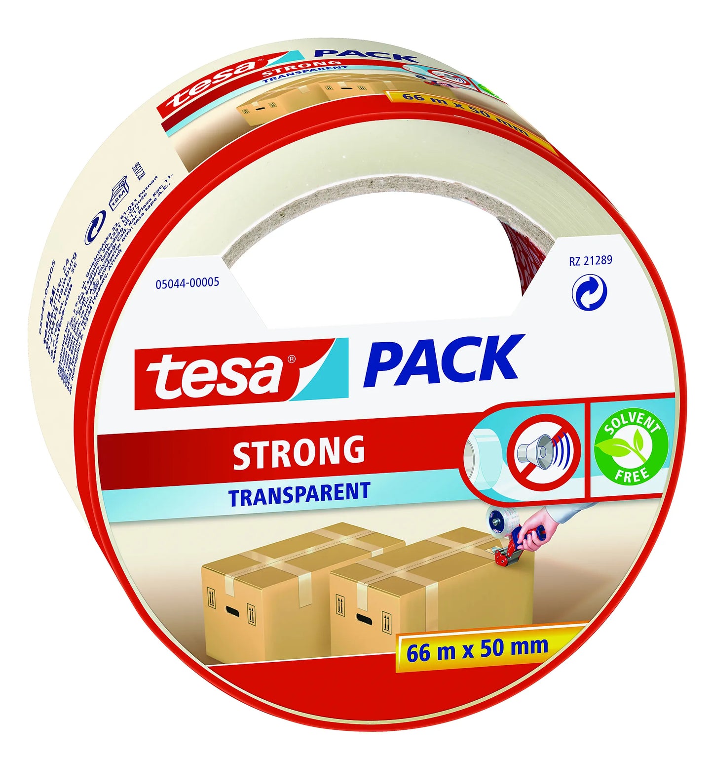 EMBALL.TAPE STØYSVAK 66MX50MM KLAR TESA STANDARD AVRULLBAR P