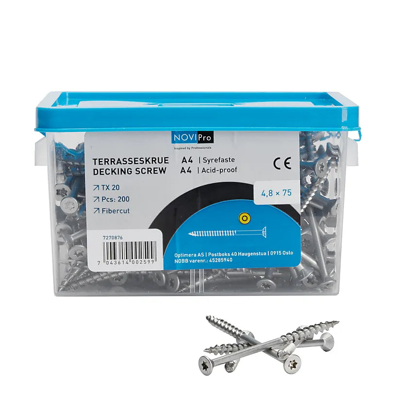 NOVIPRO TERRASSESKR A4 4.8X75 A200 TX20