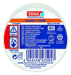 ELEKTROTAPE 10MX15MM HVIT