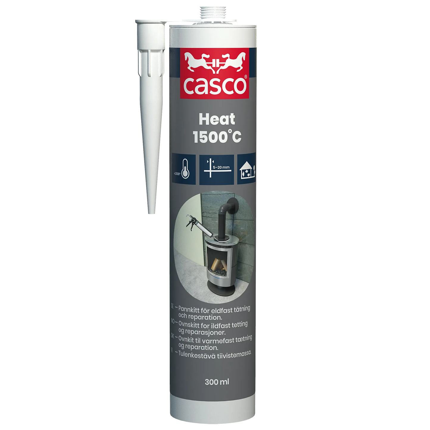 FUGEMASSE HEAT 1500 °C BLACK 300 ML CASCO