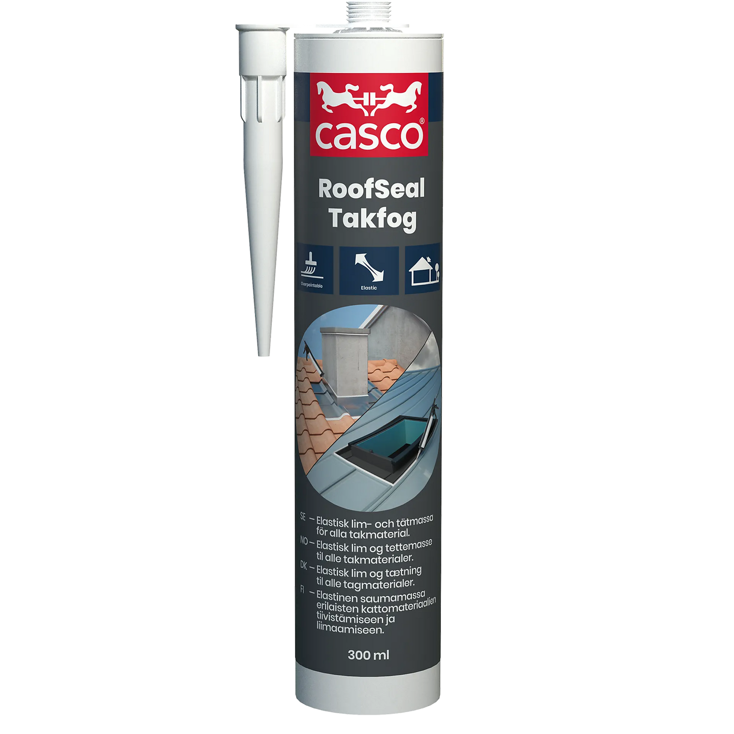 FUGEM CASCO ROOFSEAL BLACK 300 ML 300 ML CASCO SMP-BASERT TAK