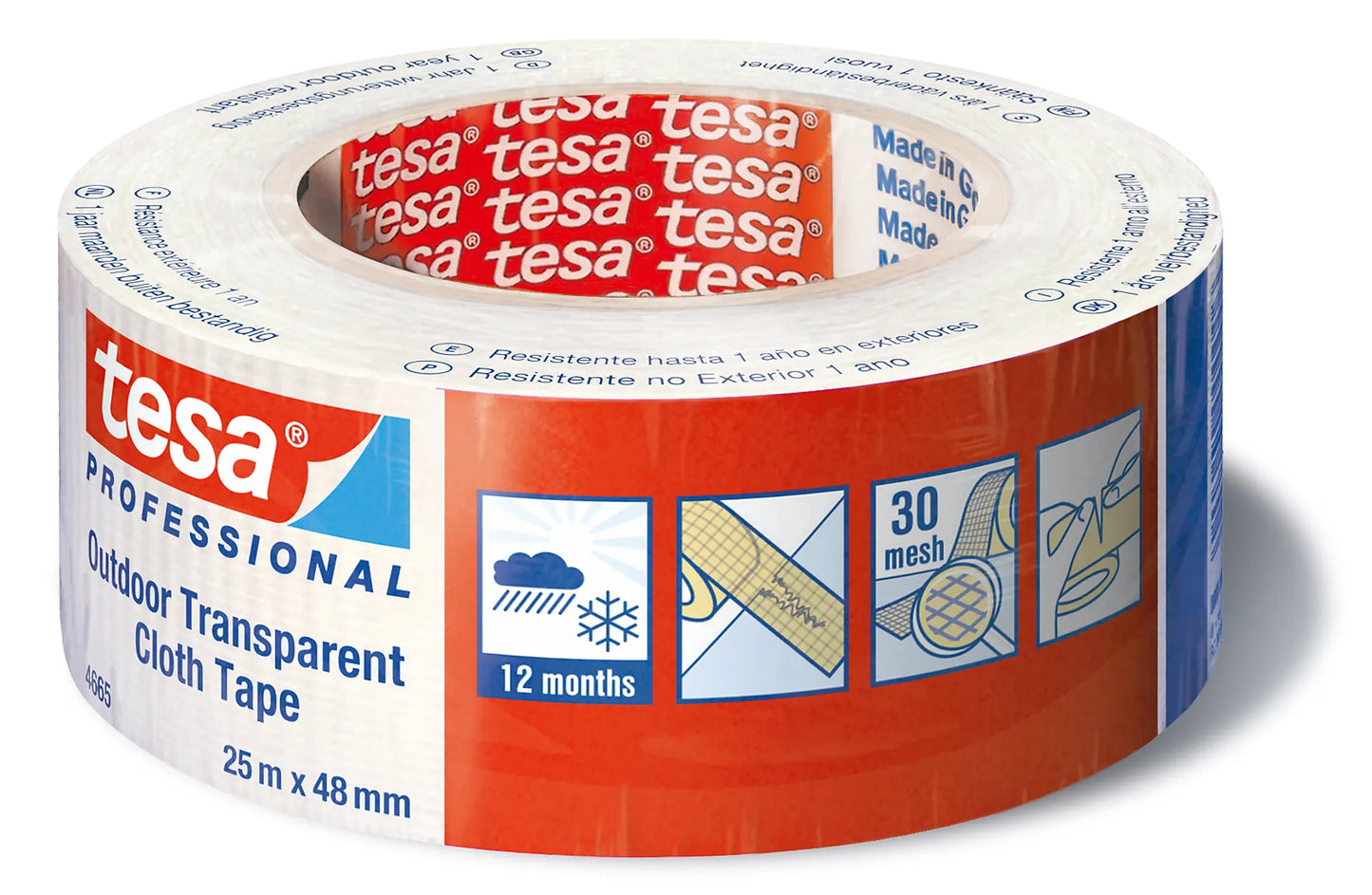 LERRETSTAPE UV TRANSPARENT 25X48MM