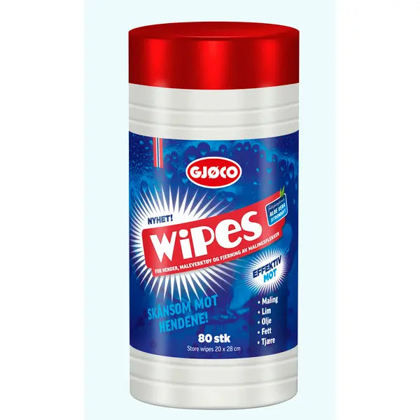 GJØCO WIPES VÅTSERVIETTER XL (80 STK)