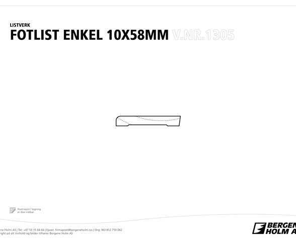 FURU 10X058X4400 FOTLIST MALT FOTLIST ENKEL MALT S0502-Y