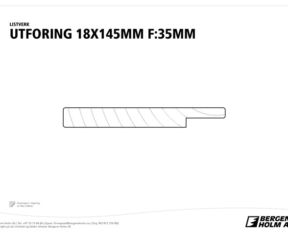 FURU 18X145 UTFORING LAM MALT 4400 FORING HVITMALT M 35 MM F