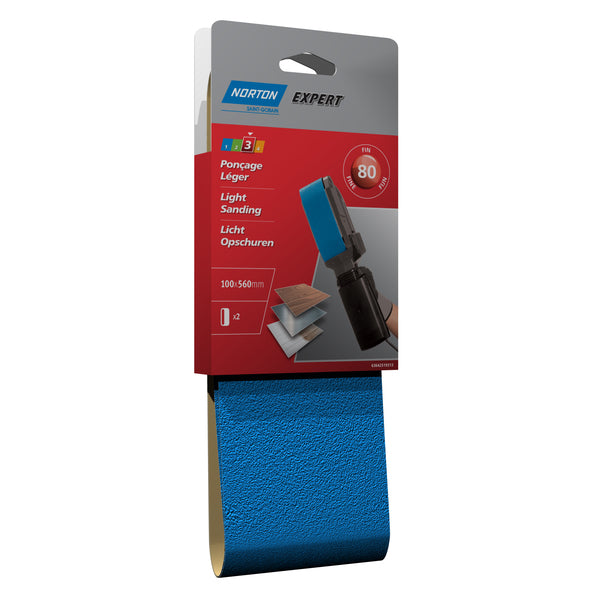 SLIPEBÅND 100X610MM LETT K80 NORTON EXPERT