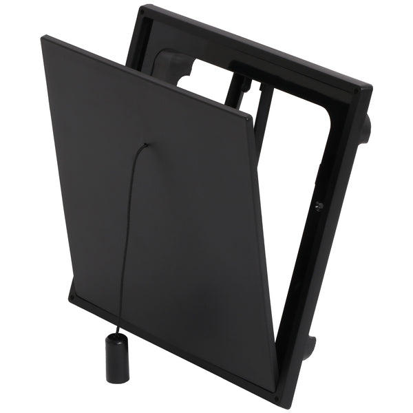 KLAFFVENTIL SORT PLAST 150X150MM