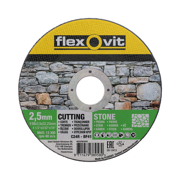 KAPPESKIVE STEIN 115X2.5 FM FLEXOVIT MERCHANDISE