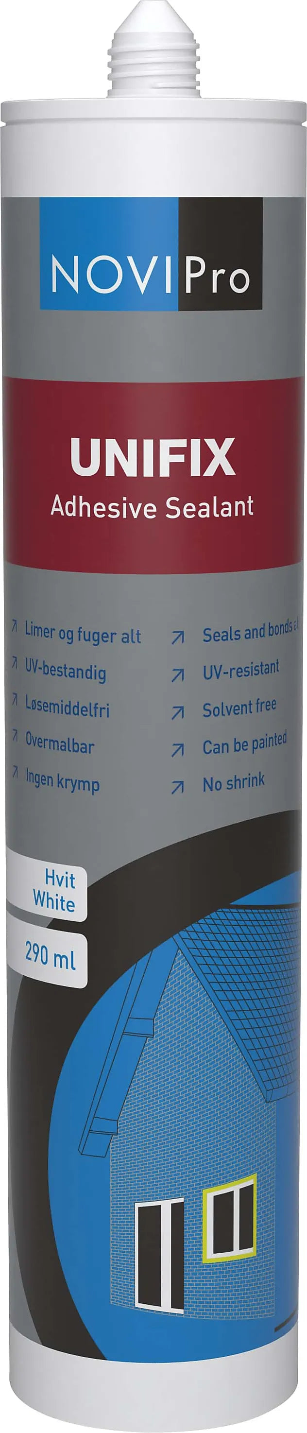 NOVIPRO UNIFIX CLEAR 290ML LIM MONTERINGSLIM