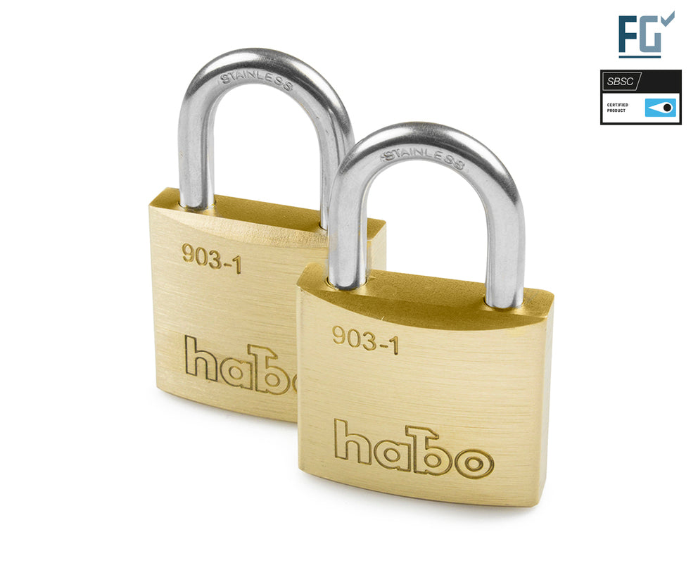 HENGELÅS HABO 903-1 TWIN KLASSE1 SB 40MM MESSING MED RU