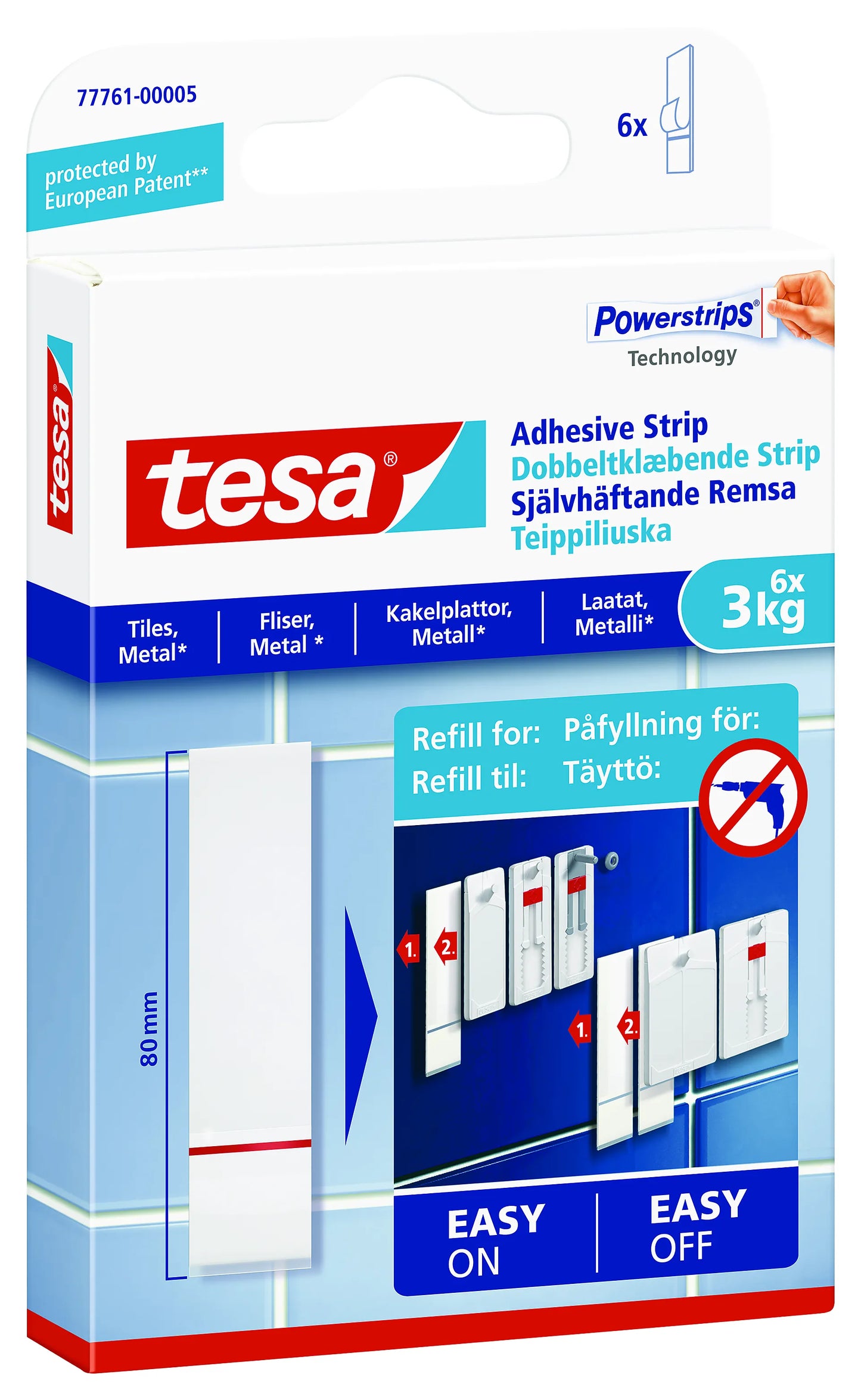 FESTEPUTE TIL FLISE 3 KG 6 STK REFILL PAK