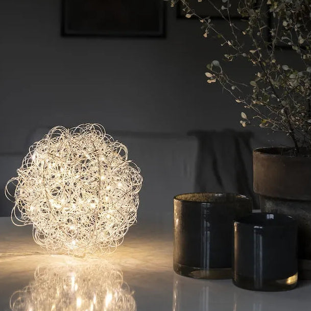 SØLV METALLBALL 20 CM