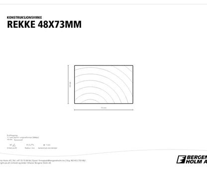FURU 48X073 CUIMP LEKT KL1 LEKT REKKE CU-IMPREGNERT