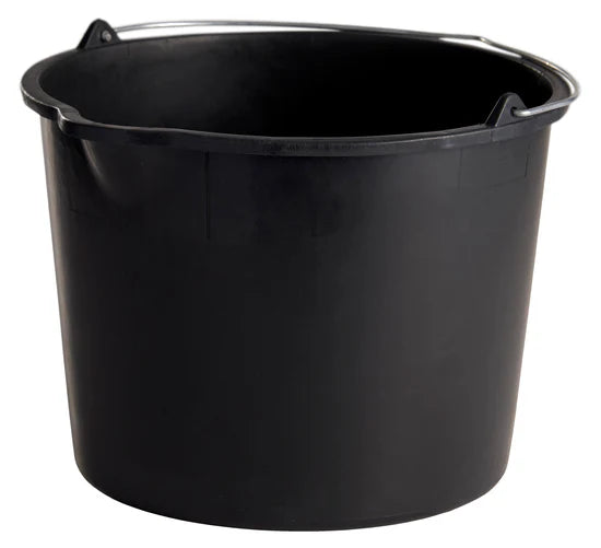 INDUSTRIBØTTE 12L M/HELLETUT SORT