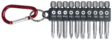 BITSKLIPS 1/4 50MM ASSORTERT A10 HIKOKI M/NØKKELRING