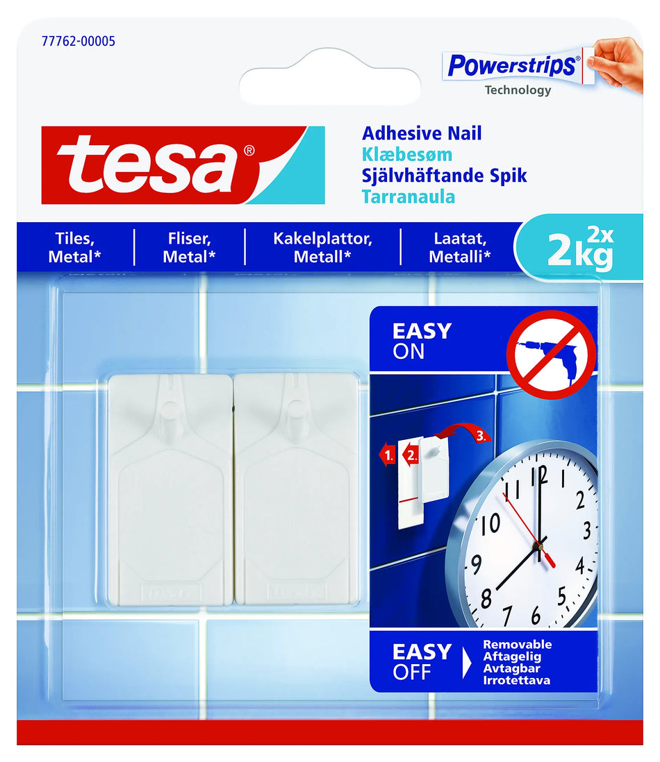 LIMSPIKER 2 STK TIL FLISER 2 KG KAN HOLDE OPPTIL 2 KG