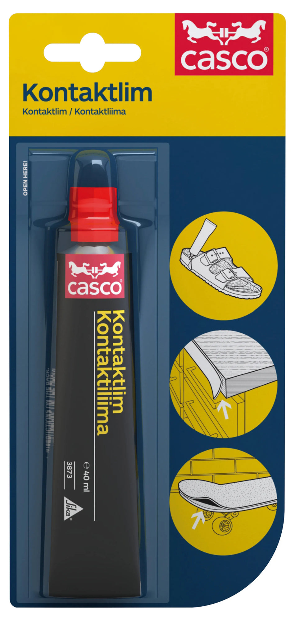 KONTAKTLIM CASCO 40 ML LØSEMIDDELBASERT