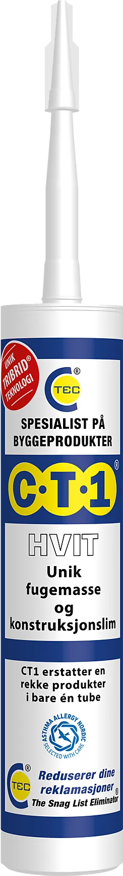 FUGEMASSE OG LIM CT1 HVITFØRSTE OG ENESTE ANBEFALT AV N
