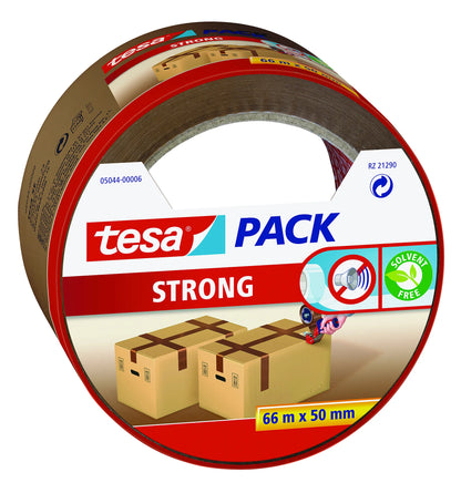 EMBALL.TAPE STØYSVAK 66MX50MM BRUN TESA STANDARD AVRULLBAR P