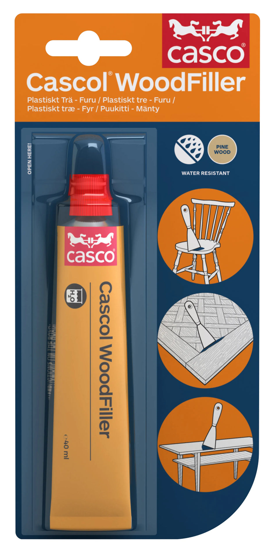 FORMTRE CASCO WOODFILLER NATUR 40ML CASCO CASCOL WOODFILLER