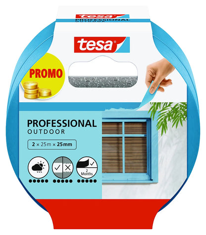 MALERTAPE 25MX25MM 2PK PROFESSIONAL UTENDØRS 2-PAKNIN