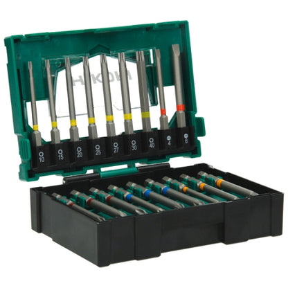 Bitsboks 1/4", 18 deler, 75 mm, slag, størrelse II