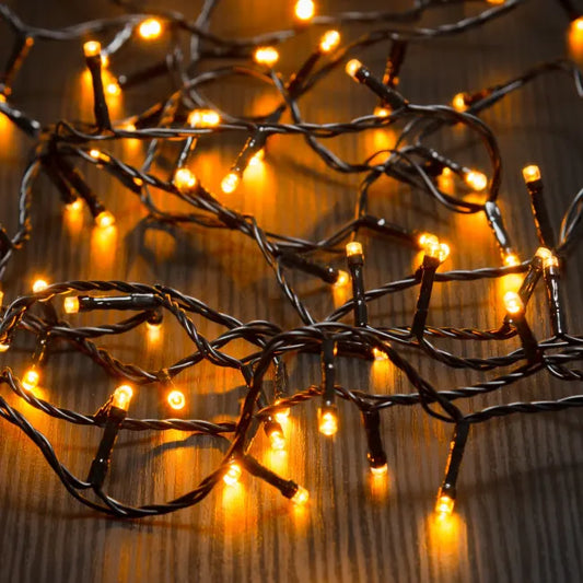 Lyslenke 600 LED Amber IP44 svart ledning