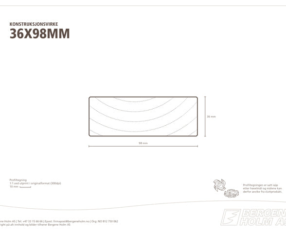 FURU 36X098 CUIMP K-VIRKE C24 KONSTRUKSJONSVIRKE CU-IMPREGNE