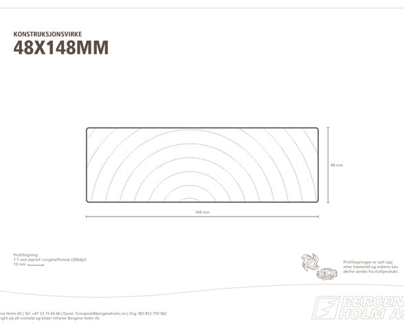 GRAN 48X148 K-VIRKE C24 KONSTRUKSJON FALLENDE LENGDER