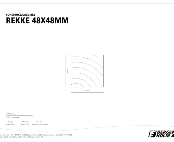 G-F 48X048 LEKT/REKKE KL1 LEKT/REKKE GRAN/FURU KLASSE 1