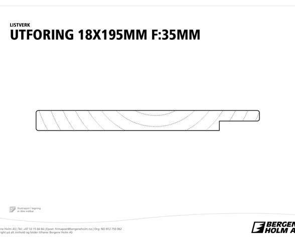 FURU 18X195 UTFORING LAM MALT 4400 FORING HVITMALT M 35 MM F