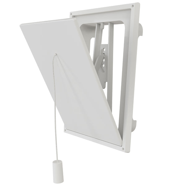 KLAFFVENTIL HVIT PLAST 100X150 MM