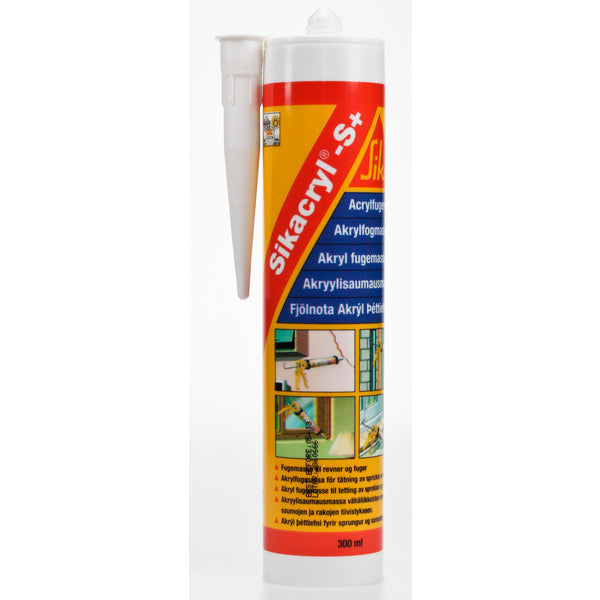 FUGEM AKRYL SIKACRYL-S+ HVIT NCS S 0502-Y. 300 ML PATRON