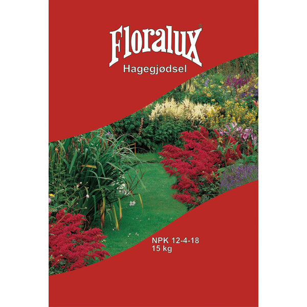 HAGEGJØDSEL 15 KG FLORALUX GJØDSEL 12-4-18