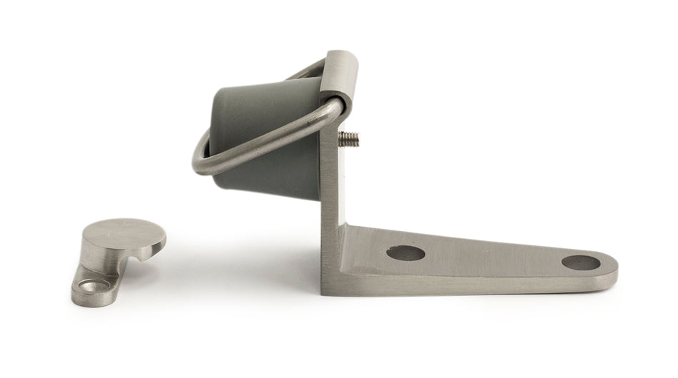 DØRSTOPPER M/HOLDER 180 RFR SB MED GUMMISTOPPER 59MM