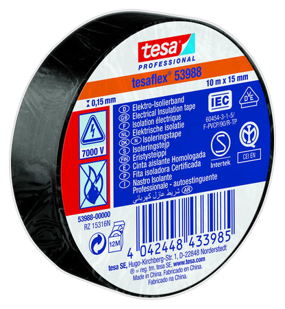 ELEKTROTAPE 10MX15MM SORT